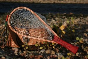 wooden fly fishing nets key hole