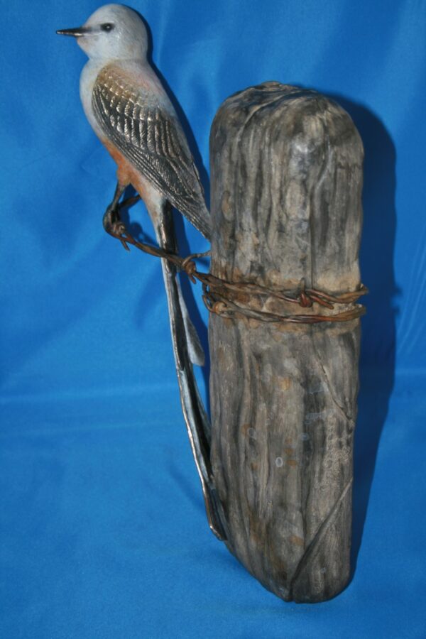 bronze flycatcher sculpture