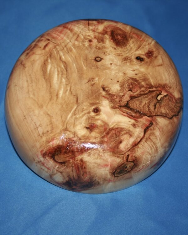 red flame box elder burl bowl bottom