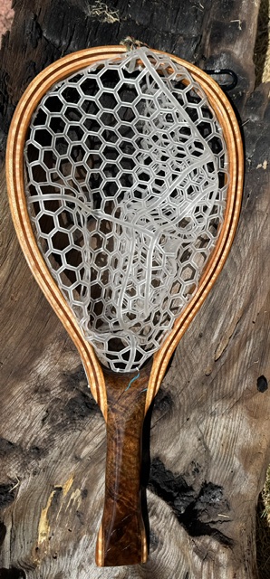flyfishing net 164 walnut burl