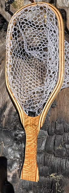 Net #179 | Zebra, Curly Maple and Bubinga Fly Fishing Net