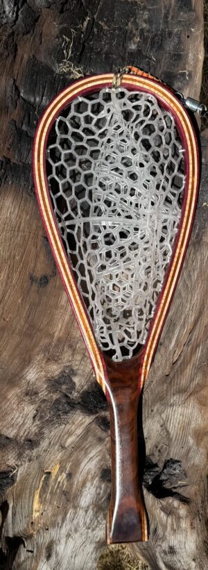 Net #172 | Purple Heart, Curly Maple and Sapele Fly Fishing Net