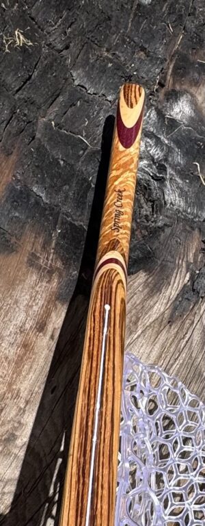 Net #182 | Zebra, Curly Maple and Purple Heart Fly Fishing Net