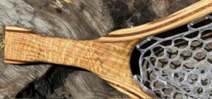 net 179 Zebra, Curly Maple and Bubinga fly fishing net