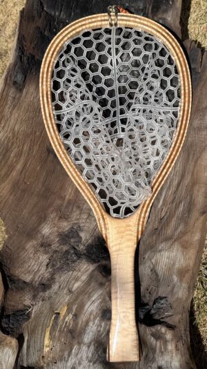 flyfishing net 168 is curly maple
